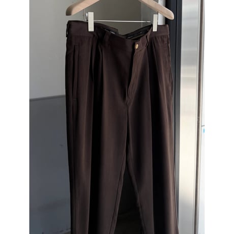 2000's〜 Silk fabric 2tuck slacks pants