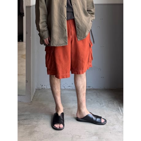 2000's〜 Silk / Linen fabric 6pockets shorts
