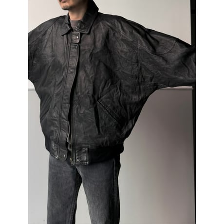 1990's Dolman sleeve leather jacket