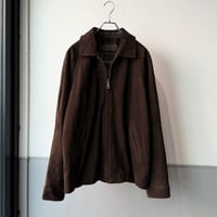 2000's Brown Suede Leather Raglan Sleeve Drizzler Jacket