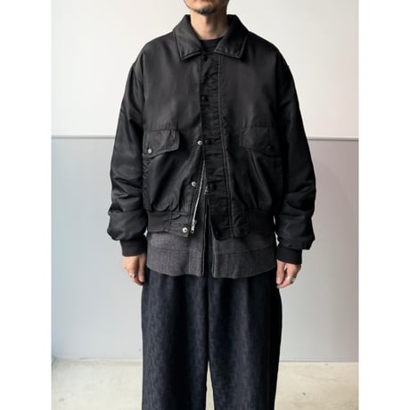 1990's Wide & Short Silhouette nylon shell padding jacket