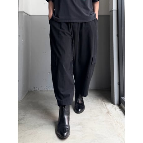 2000's Cotton fabric cropped relaxing pants with side flap pocket