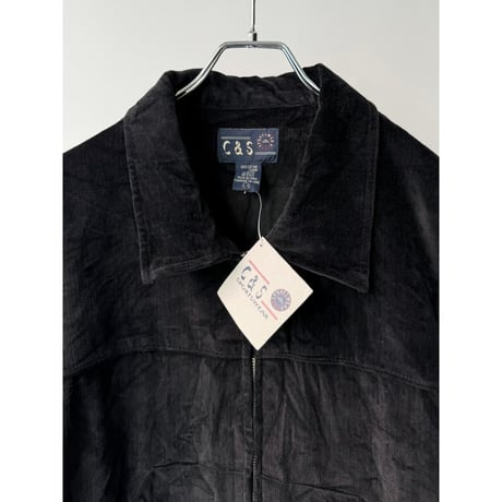 (Dead Stock) 1990's-2000's Cotton velvet short length zip-up jacket