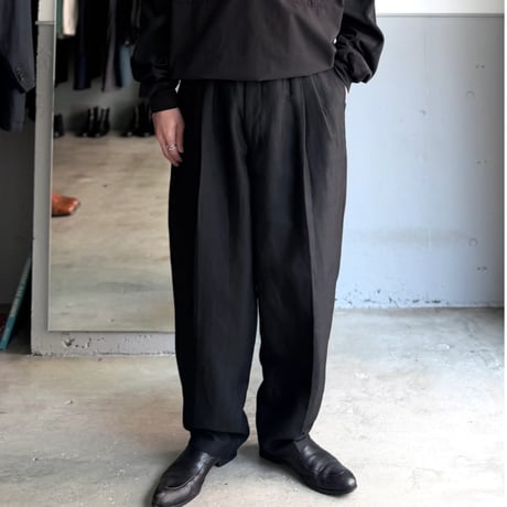 1980's-Early 1990's Linen × Rayon 3tuck slacks pants