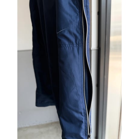 2000's "NIKE" Double-zipper design wide silhouette cropped pants