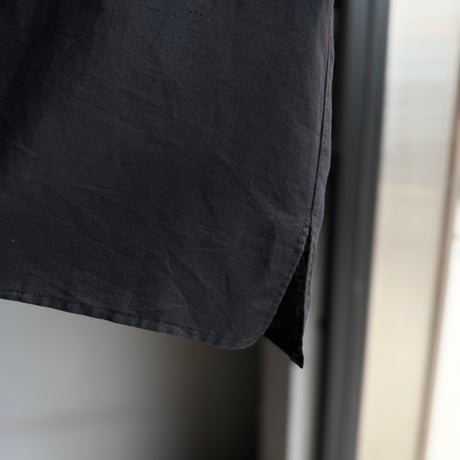 1980's-1990's Ramie × Cotton fabric Short length open collar shirt