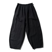 2000's "bryn WALKER" Black linen fabric wide silhouette relaxing pants