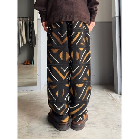 1990's〜 Handmade Bògòlanfini fabric 2pocket relaxing pants