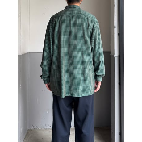 1980's-Early 1990's Gingham pattern slanted patch pocket shirt