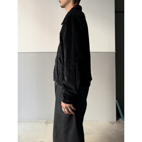 (Dead Stock) 1990's-2000's Cotton velvet short length zip-up jacket