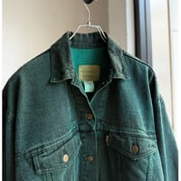 1980's "Levi's 77934" USA MADE Garment dyed green 4pocket denim jacket