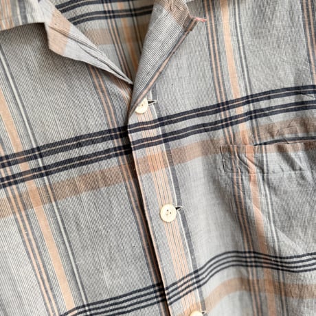 ~1960's "INDIA MADRAS" Shirt-Jac Style wide & short silhouette S/S shirt