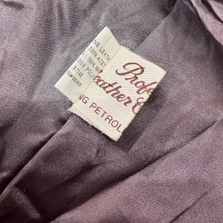 1980's-Early 1990's "Clipper Mist" Sun faded green leather dolman sleeve jacket