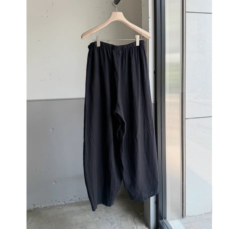 2000's "bryn WALKER" Black linen fabric wide silhouette relaxing pants