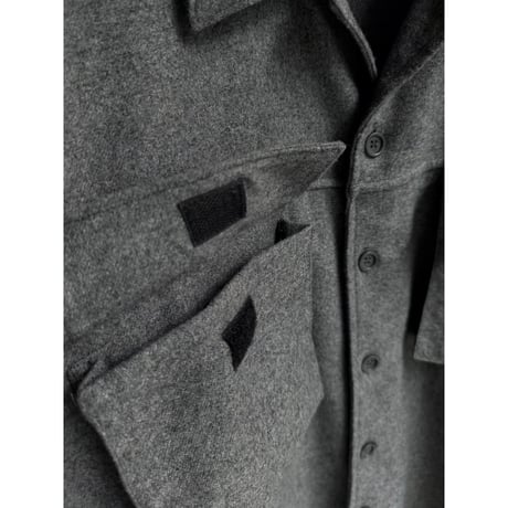 2000's〜 ITALY MADE Wool blend fabric 3pocket shirt