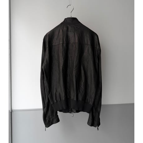 2000's Perforated Leather double zipper jacket