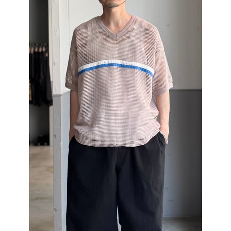 1980's Wide & Short silhouette mesh top