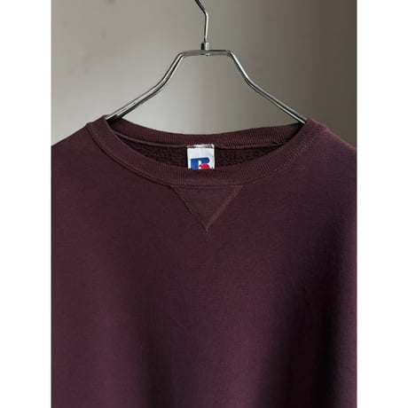 1990's "RUSSELL ATHLETIC" Front-V Blank Sweat Shirt