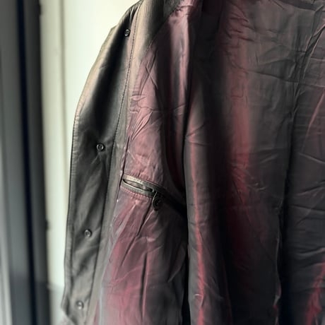 1990's Lamb leather 2way collar relaxing jacket