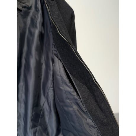 1990's-2000's Double Zipper Raglan Sleeve Wool Blend Jacket