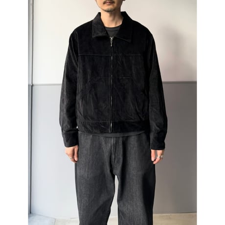 (Dead Stock) 1990's-2000's Cotton velvet short length zip-up jacket
