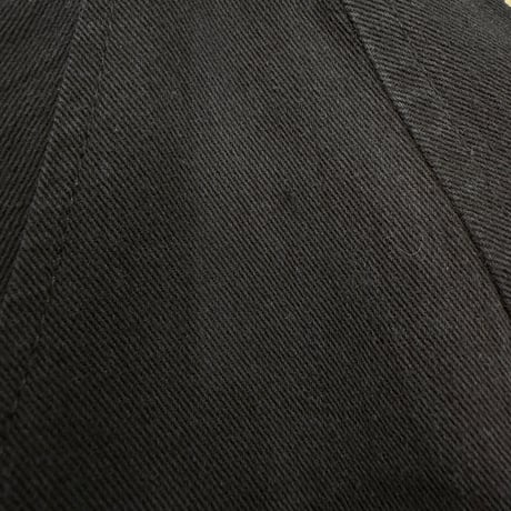 1980's Black cotton fabric wide silhouette raglan sleeve coat