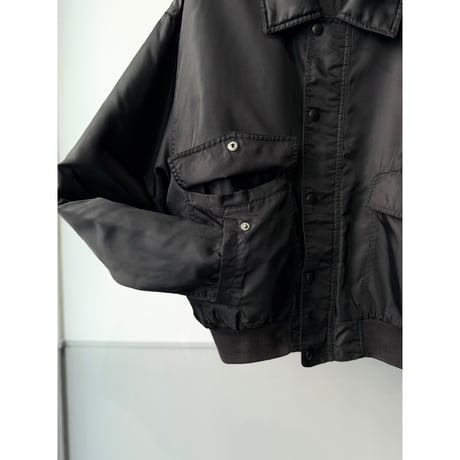 1990's Wide & Short Silhouette nylon shell padding jacket