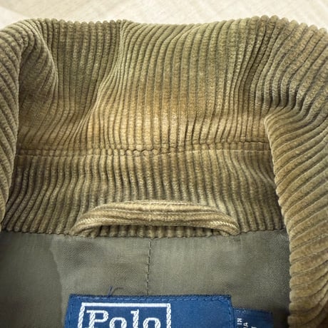 1990's-2000's "Polo by Ralph Lauren" Leather Switching Design 4pocket Corduroy Jacket