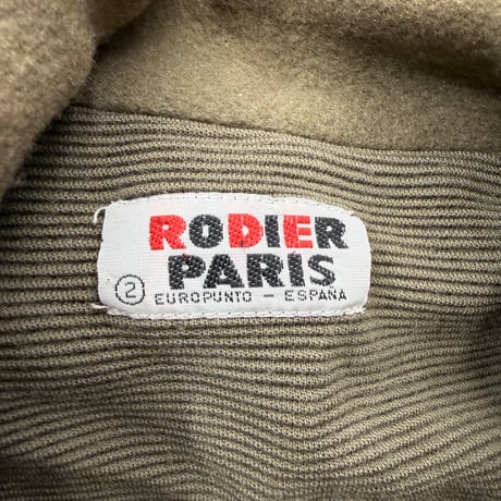 〜1990's Wool × Ribbed Jersey Switching Fabric Design Loop Collar Jacket