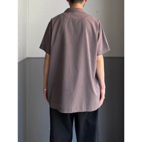 1970's FRANCE MADE Open collar short sleeve shirt
