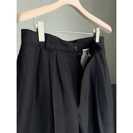 1980's-Early 1990's Linen × Rayon 3tuck slacks pants