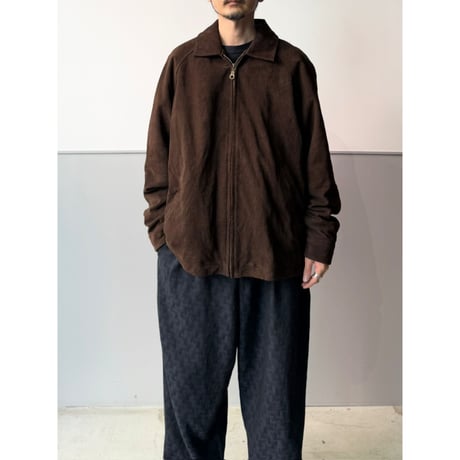 2000's Brown Suede Leather Raglan Sleeve Drizzler Jacket