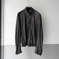 2000's Perforated Leather double zipper jacket