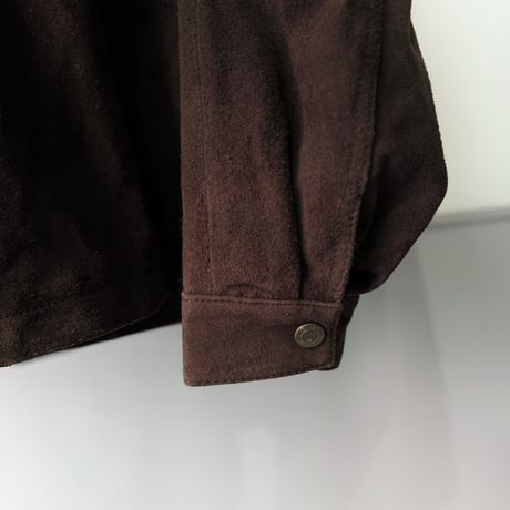 2000's Brown Suede Leather Raglan Sleeve Drizzler Jacket