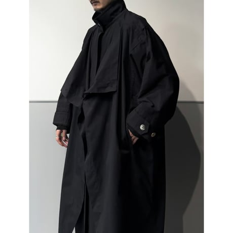 1980's-Early 1990's "Lauél" Cotton fabric overlapping long coat