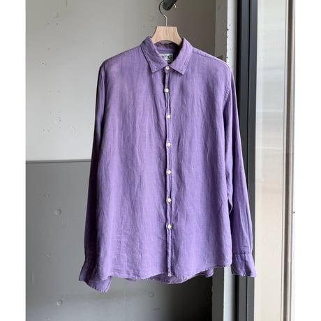 2000's〜 "THE OXFORD SHIRT CO." Purple fine linen fabric shirt