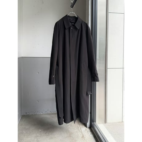 2000's "RALPH RALPH LAUREN" Peach skin fabric balmacaan coat with Detachable liner