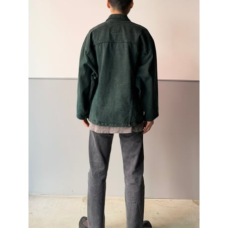 1980's "Levi's 77934" USA MADE Garment dyed green 4pocket denim jacket