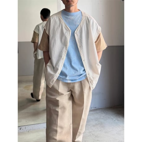 1980's-1990's Switching design wide & short silhouette short sleeve shirt