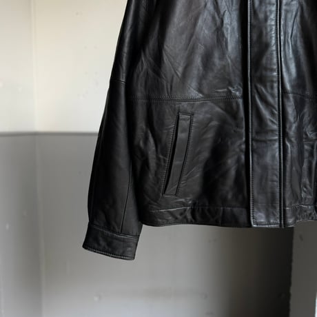 2000's "F.R.TRIPLER&Co."  Leather raglan sleeve zip-up jacket