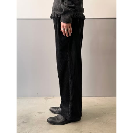 1990's-2000's Wide-wale corduroy wide silhouette 2tuck slacks pants