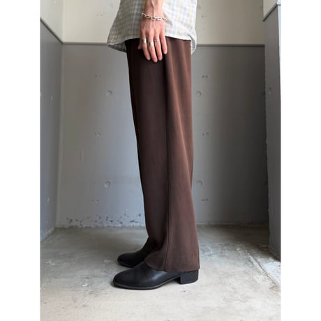 2000's〜 Silk fabric 2tuck slacks pants