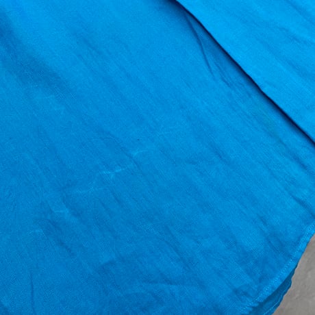1980's-1990's "RICK PALLACK" Linen fabric pleated design shirt