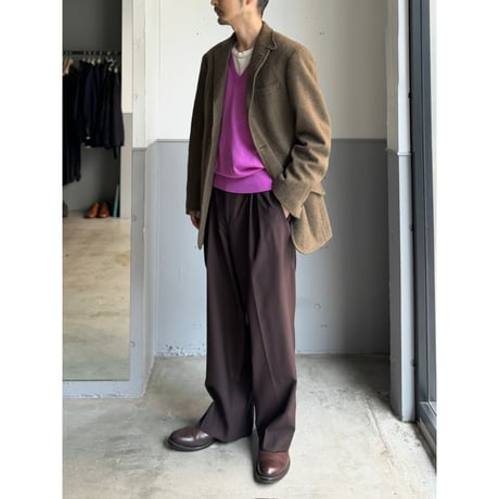 1990's-2000's "Polo by Ralph Lauren" ITALY MADE Herringbone wool 2way collar jacket