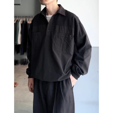1990's Switching fabric design 4pocket pullover shirt