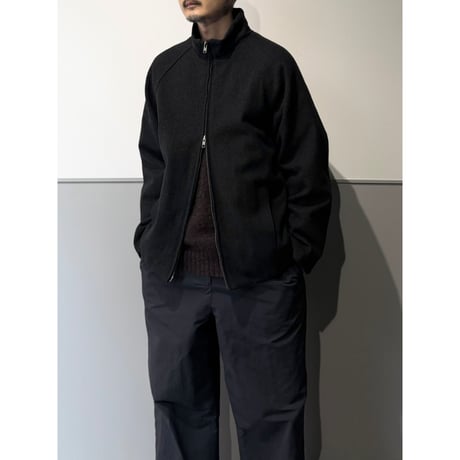 1990's-2000's Double Zipper Raglan Sleeve Wool Blend Jacket