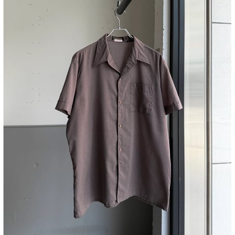 1970's FRANCE MADE Open collar short sleeve shirt