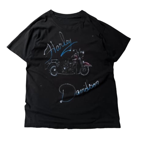 1980's-1990's "Harley Davidson" Hand painted / Sun faded Tee