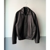 1990's-2000's Brown Color Leather Drizzler Jacket