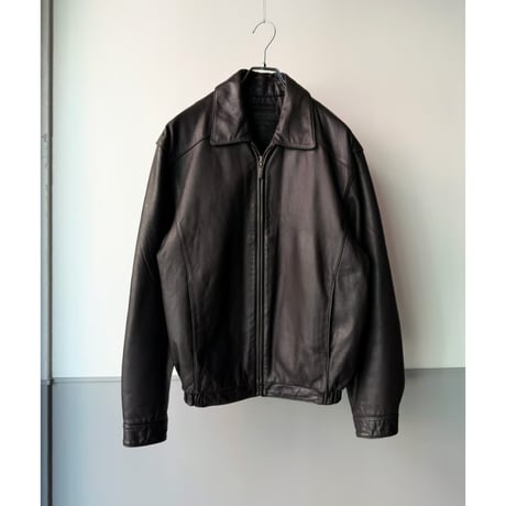 1990's-2000's Brown Color Leather Drizzler Jacket